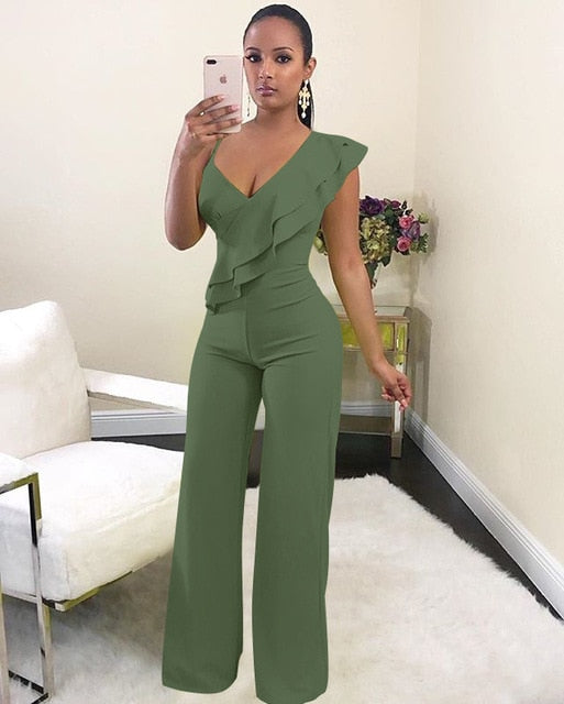 FLUFFY RUFFLES JUMPSUIT