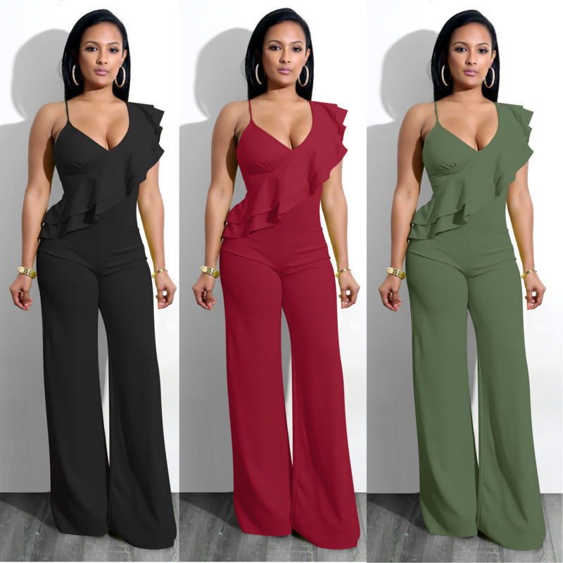 FLUFFY RUFFLES JUMPSUIT