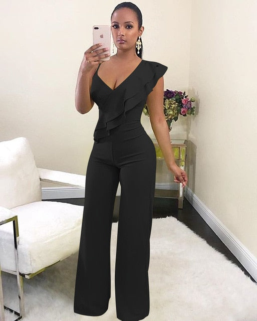 FLUFFY RUFFLES JUMPSUIT