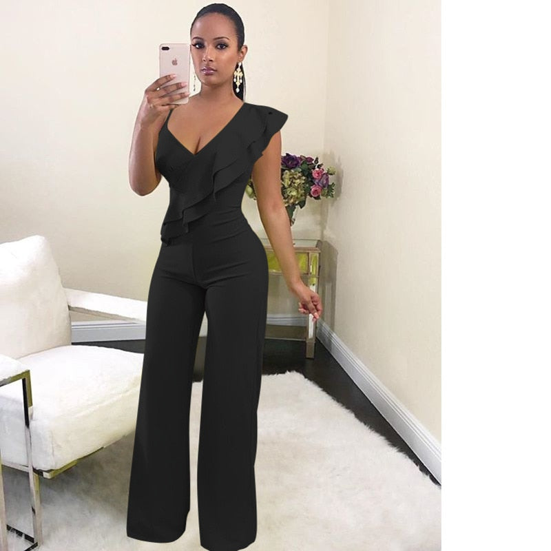 FLUFFY RUFFLES JUMPSUIT