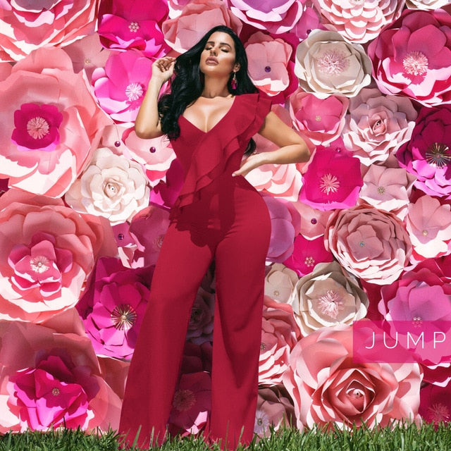 FLUFFY RUFFLES JUMPSUIT