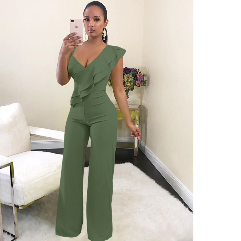 FLUFFY RUFFLES JUMPSUIT