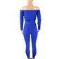 BLUE RIBBED 2 PIECE SET
