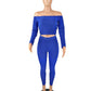 BLUE RIBBED 2 PIECE SET